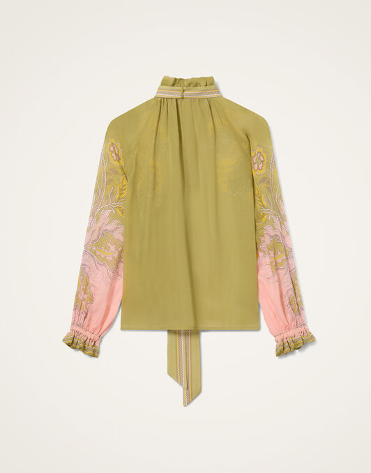 Cerere Blouse La DoubleJ: Swathe Placée Green Cerere Blouse La DoubleJ: Swathe Placée Green SHI0086SIL014