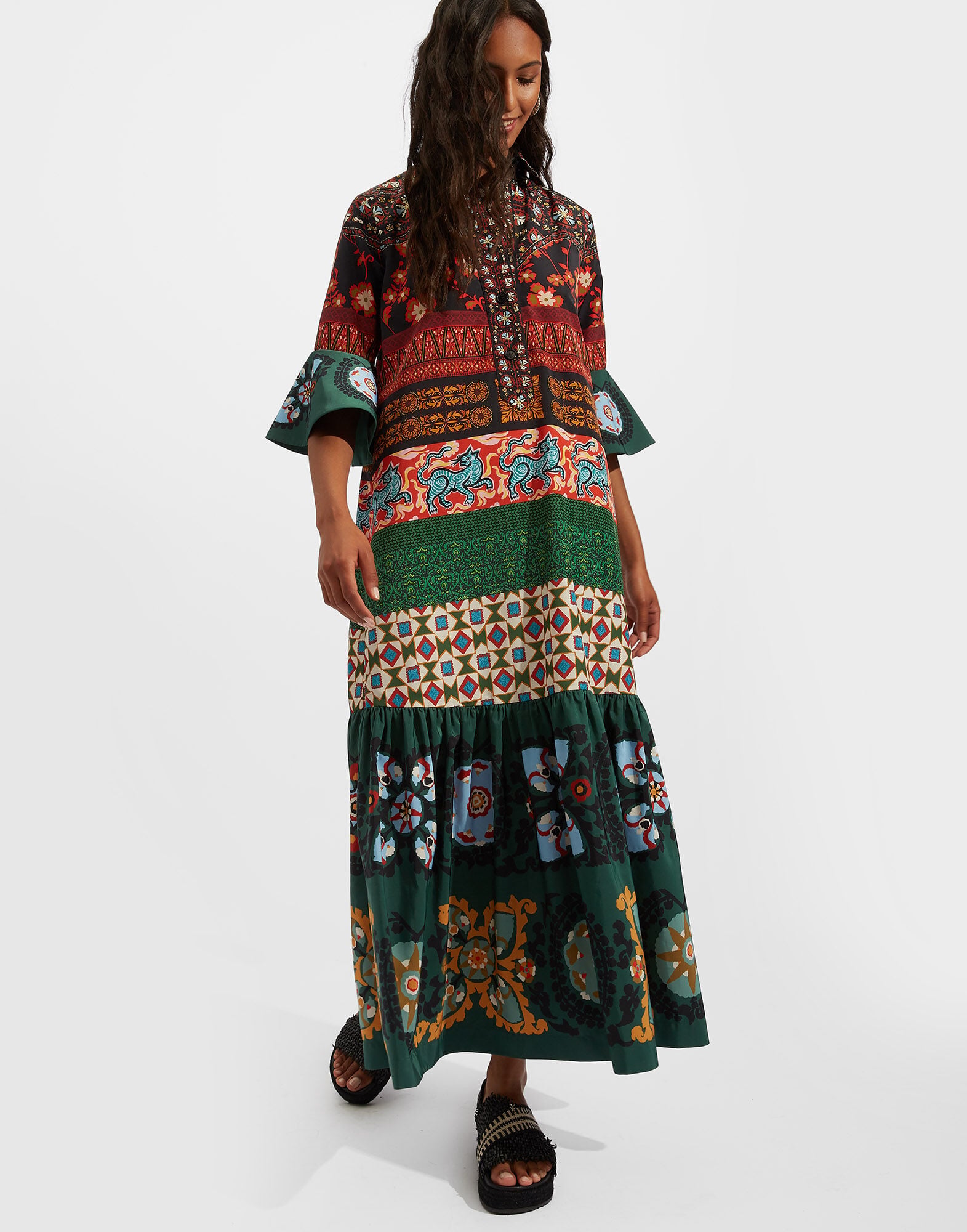 Artemis Dress La DoubleJ: Patchwork Placée Artemis Dress La DoubleJ: Patchwork Placée DRE0201FAI002