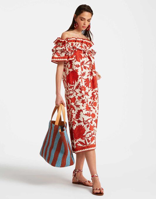 Breakfast Dress La DoubleJ: Dragonflower Red Breakfast Dress La DoubleJ: Dragonflower Red DRE0331COT039