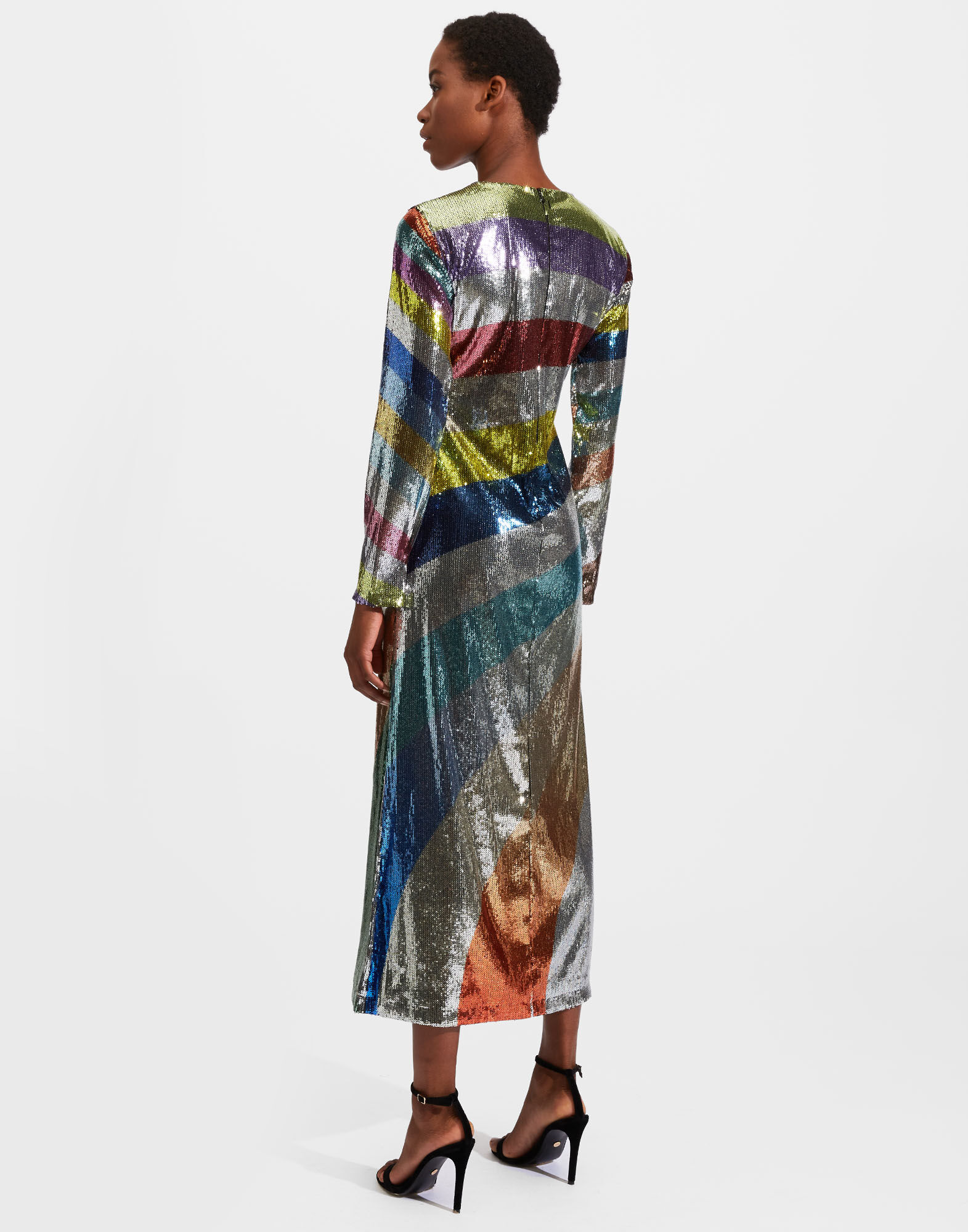 Supreme Swing Dress La DoubleJ: Rainbow Sequins Placée Supreme Swing Dress La DoubleJ: Rainbow Sequins Placée DRE0445PAI004