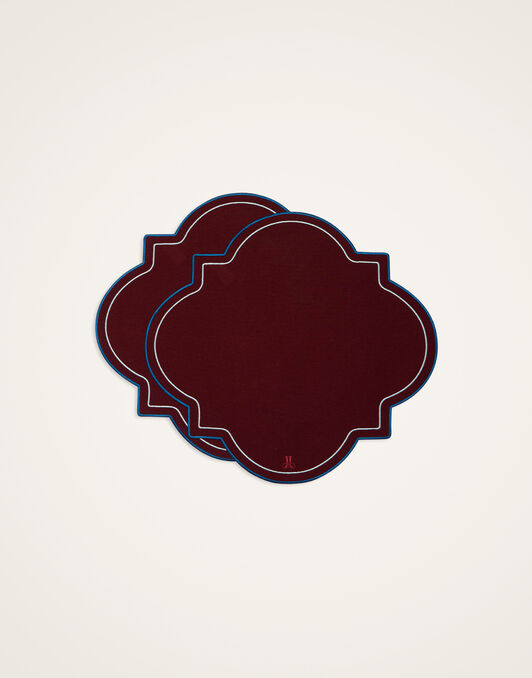 Medallion Placemats Set Of 2 La DoubleJ: Solid Bordeaux Medallion Placemats Set Of 2 La DoubleJ: Solid Bordeaux PMT0028ACR003