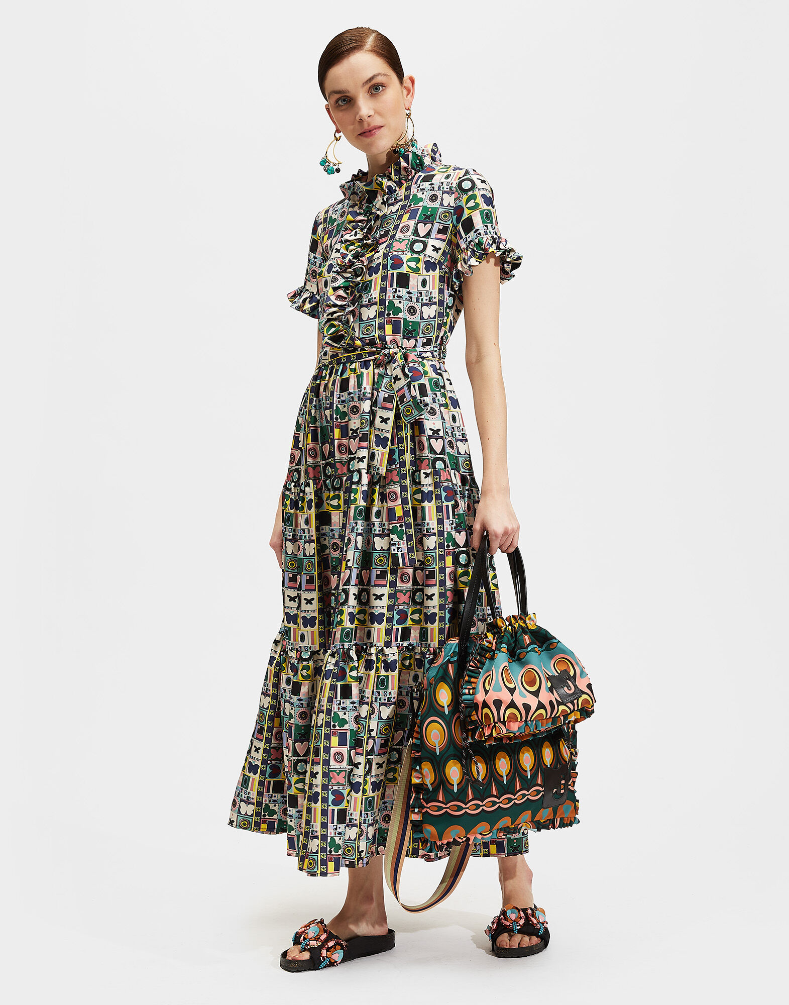 Long And Sassy Dress LaDoubleJ: Francobollo DRE0017SIL001
