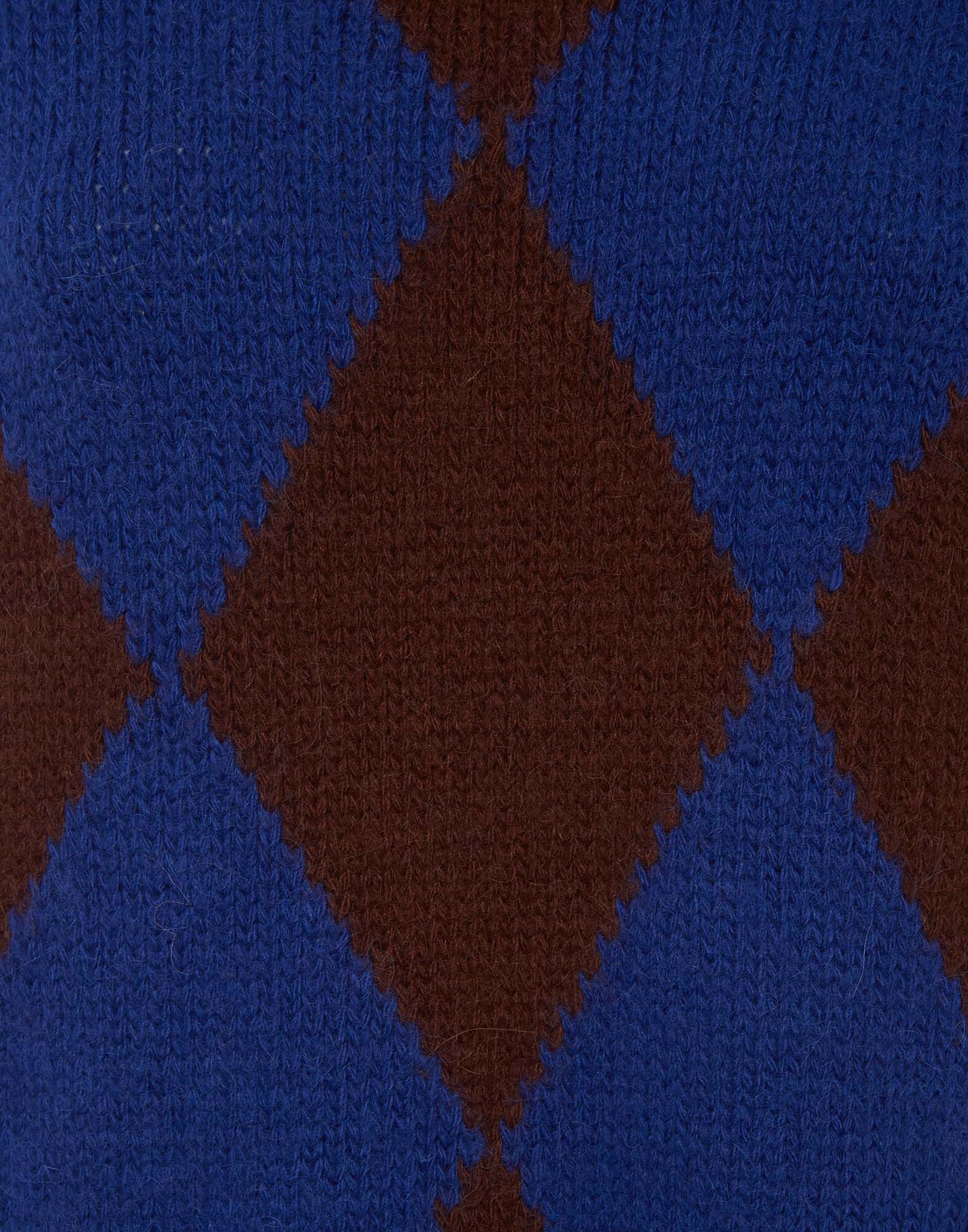 Argyle Gilet La DoubleJ: Bordeaux/Blue Argyle Gilet La DoubleJ: Bordeaux/Blue TOP0077KNI064