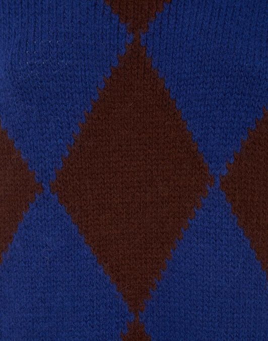 Argyle Gilet La DoubleJ: Bordeaux/Blue Argyle Gilet La DoubleJ: Bordeaux/Blue TOP0077KNI064