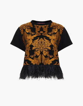 La Scala Tee La DoubleJ: Cherubs Black TSH0041JCQ089