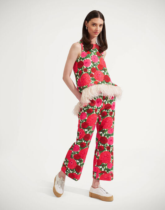 La Scala Top (With Feathers) La DoubleJ: Pink Dahlias La Scala Top (With Feathers) La DoubleJ: Pink Dahlias TOP0013COT005