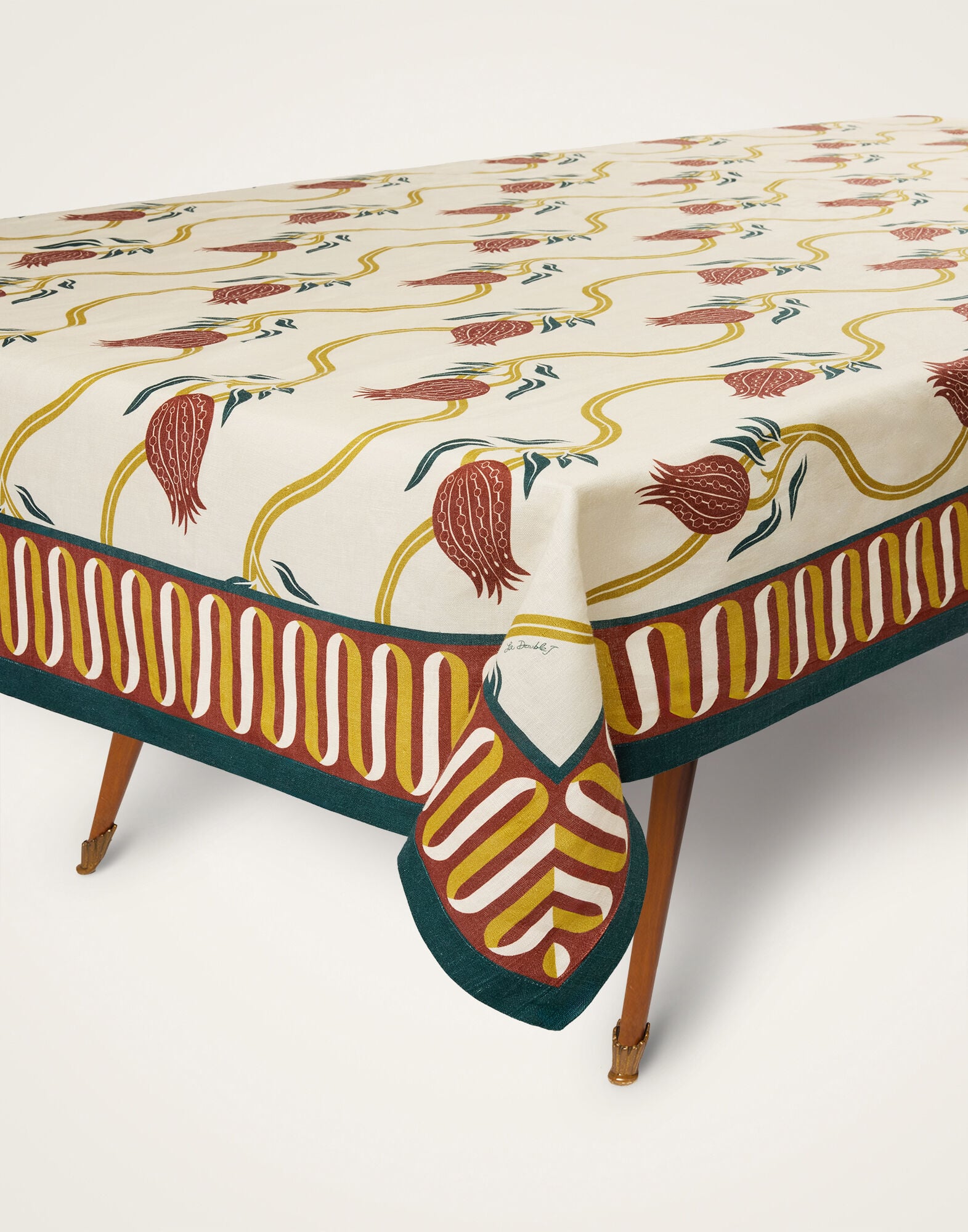 Large Tablecloth La DoubleJ: Melograno Placée Ivory Large Tablecloth La DoubleJ: Melograno Placée Ivory TBC0018LIN008