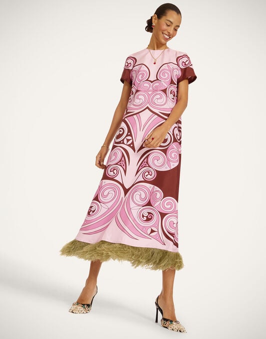 Swing Dress La DoubleJ: Kells Swirl Placée Mauve Swing Dress La DoubleJ: Kells Swirl Placée Mauve DRE0864SIL026