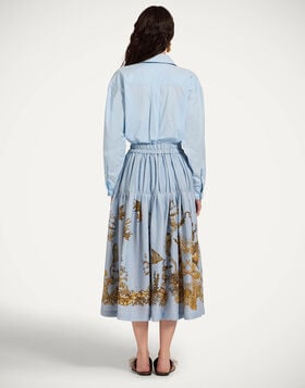 Gala Skirt La DoubleJ: Oceania Placée Light Blue SKI0207LIN014