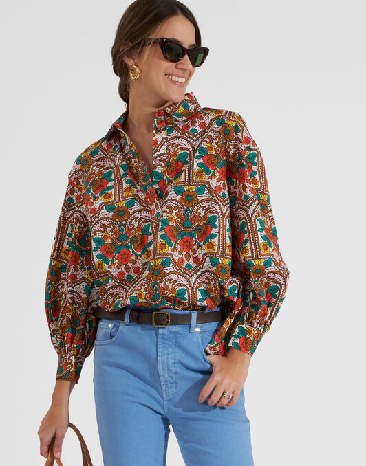 Poet Shirt La DoubleJ: Corte White Poet Shirt La DoubleJ: Corte White SHI0055COT039