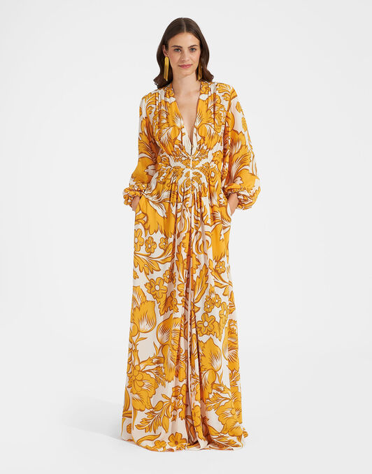 Long Camerino Dress La DoubleJ: Va-Va Gold Long Camerino Dress La DoubleJ: Va-Va Gold DRE0720CRE002