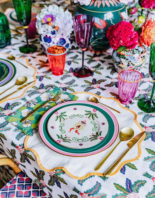 Large Tablecloth La DoubleJ: Linen Palms Large Tablecloth La DoubleJ: Linen Palms TBC0003LIN001