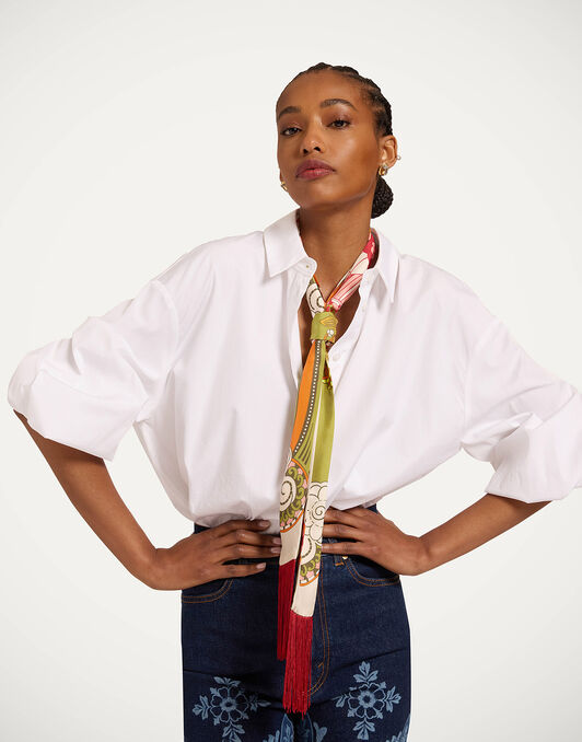 Skinny Scarf La DoubleJ: Ambrosia Placée Green Skinny Scarf La DoubleJ: Ambrosia Placée Green SCA0075SIL006