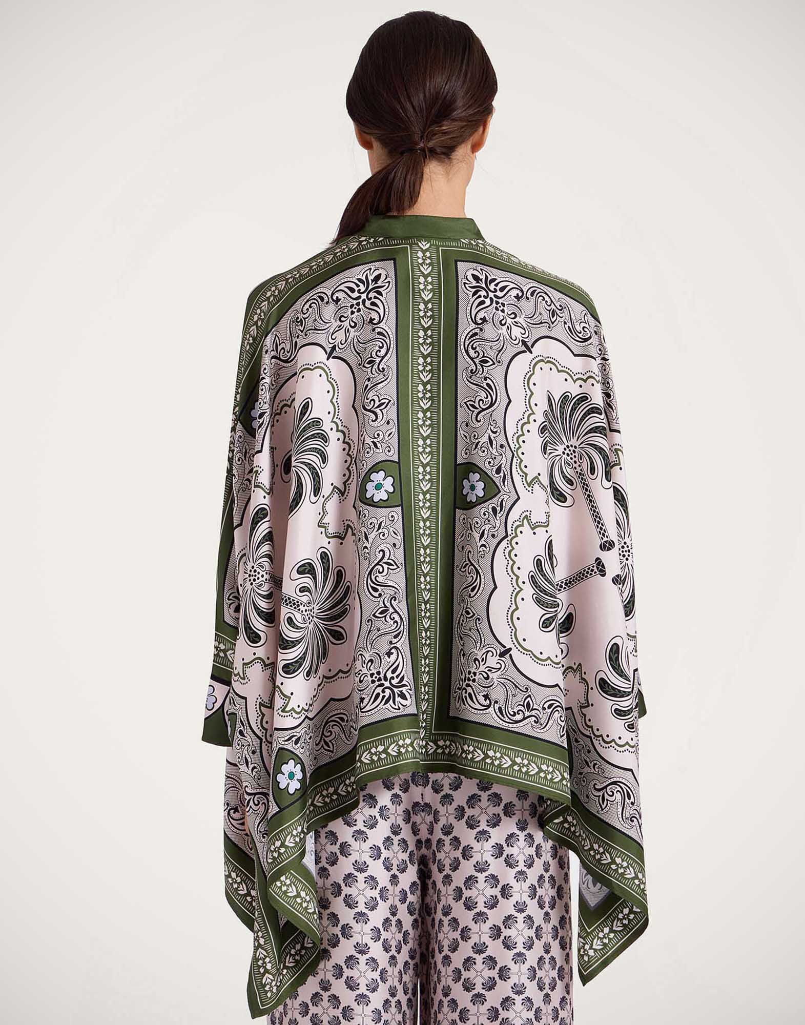 Foulard Shirt La DoubleJ: Mirage Placée Green SHI0167LAC008