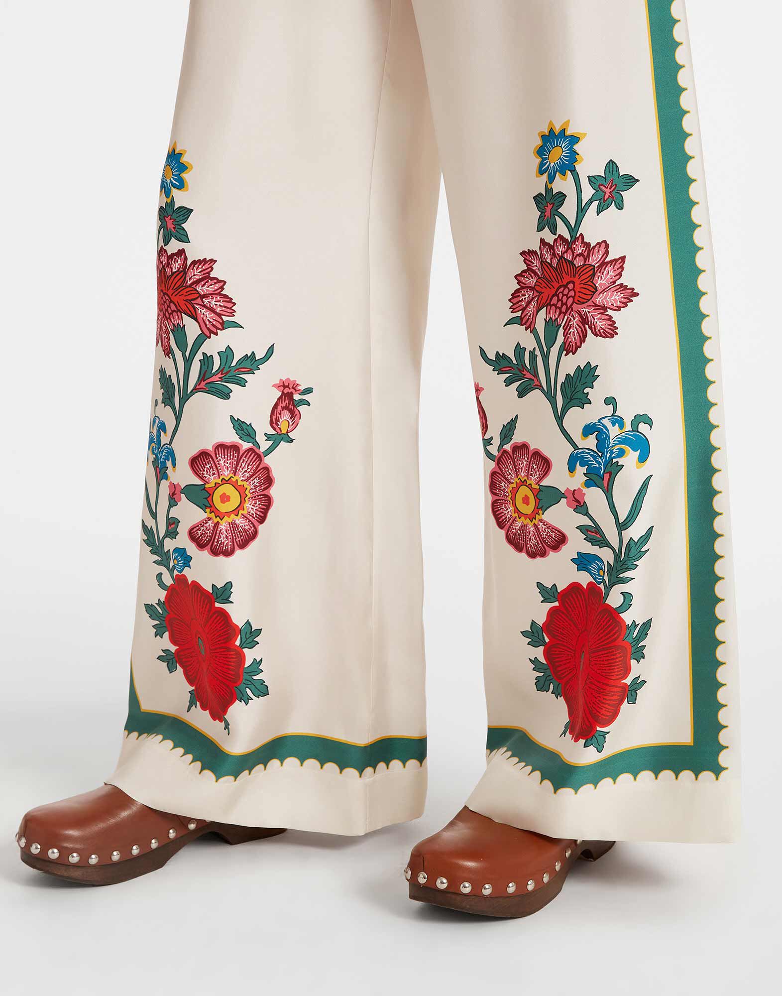 Palazzo Pants La DoubleJ: Dragonflower Placée Multicolor TRO0026SIL006