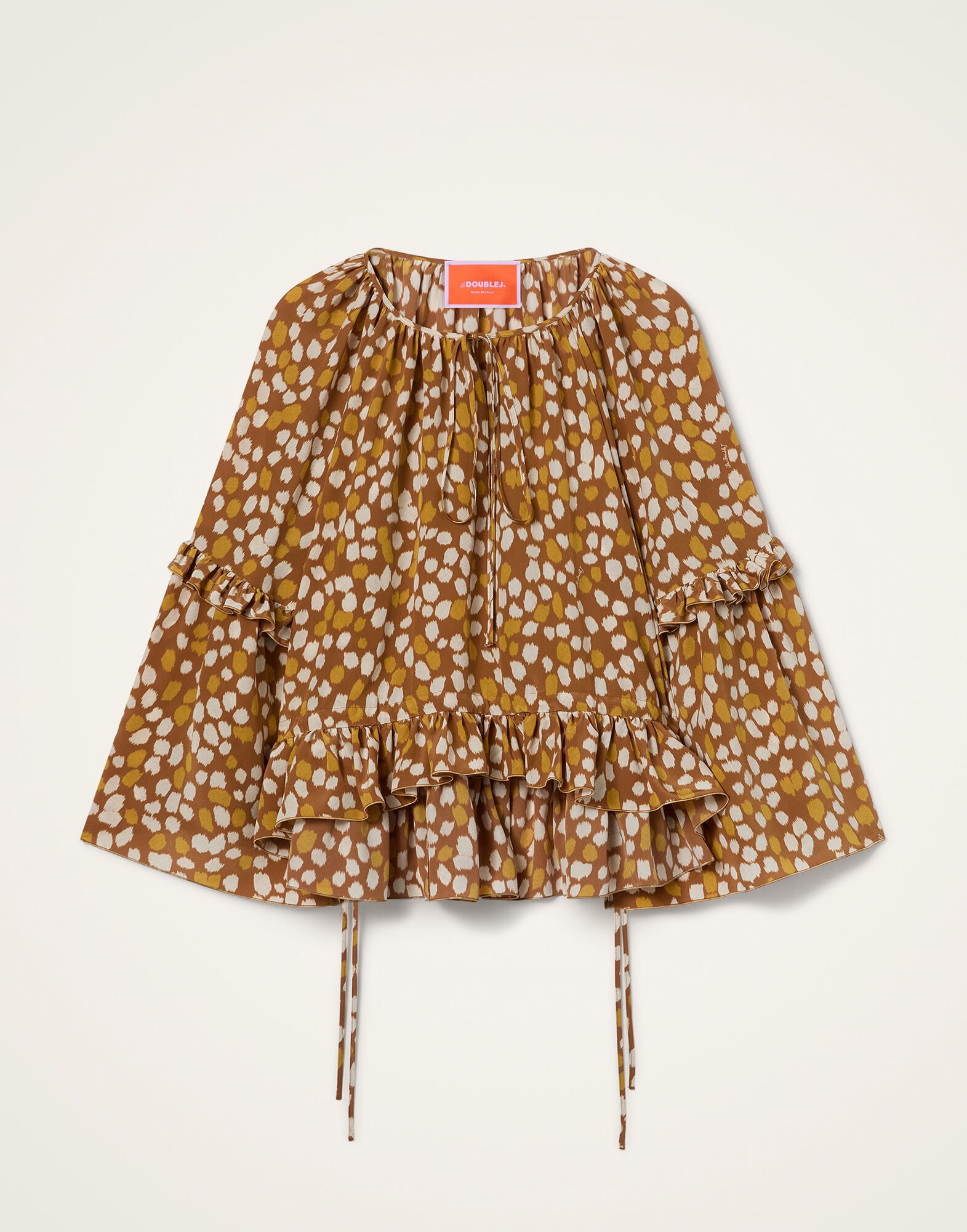 Boho Blouse La DoubleJ: Spots Caramel Boho Blouse La DoubleJ: Spots Caramel TOP0149CRE001