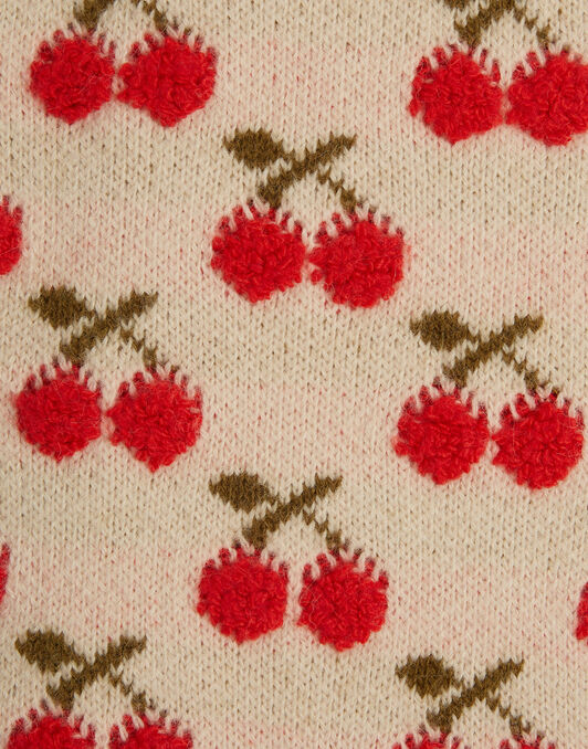 Cherry Scarf La DoubleJ: Off White Cherry Scarf La DoubleJ: Off White SCA0041KNI092