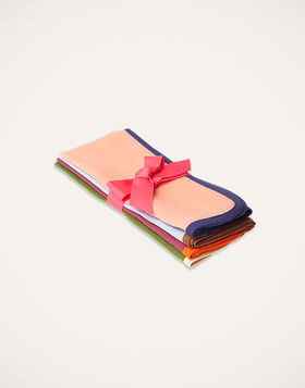 Large Napkins Set Of 4 La DoubleJ: Rainbow Mixed NAP0012LIN006