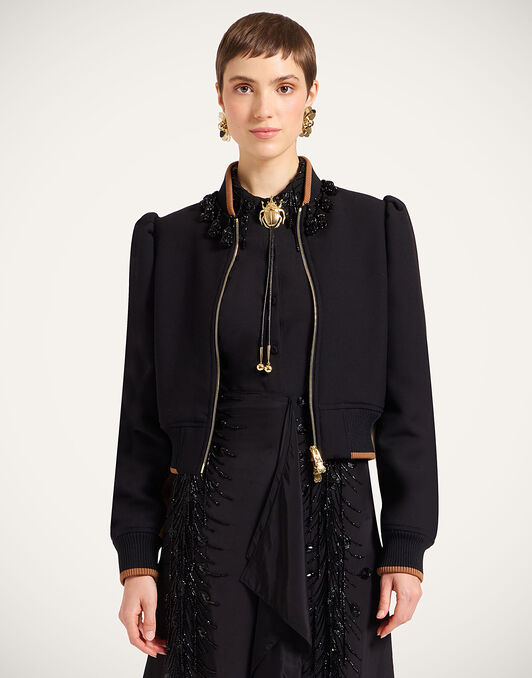 Bon Bon Bomber La DoubleJ: Solid Black Bon Bon Bomber La DoubleJ: Solid Black JAC0186WOL024