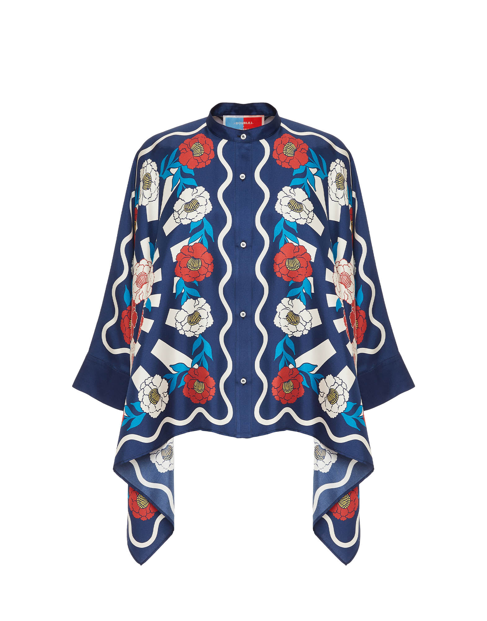 Foulard Shirt La DoubleJ: Whitsun Placée Blue Foulard Shirt La DoubleJ: Whitsun Placée Blue SHI0167LAC008