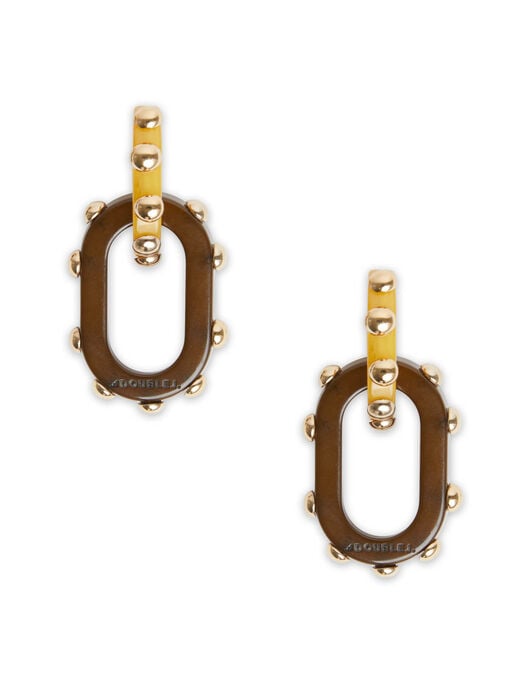 Nefertiti Double Earrings La DoubleJ: Solid Yellow EAR0041POL007