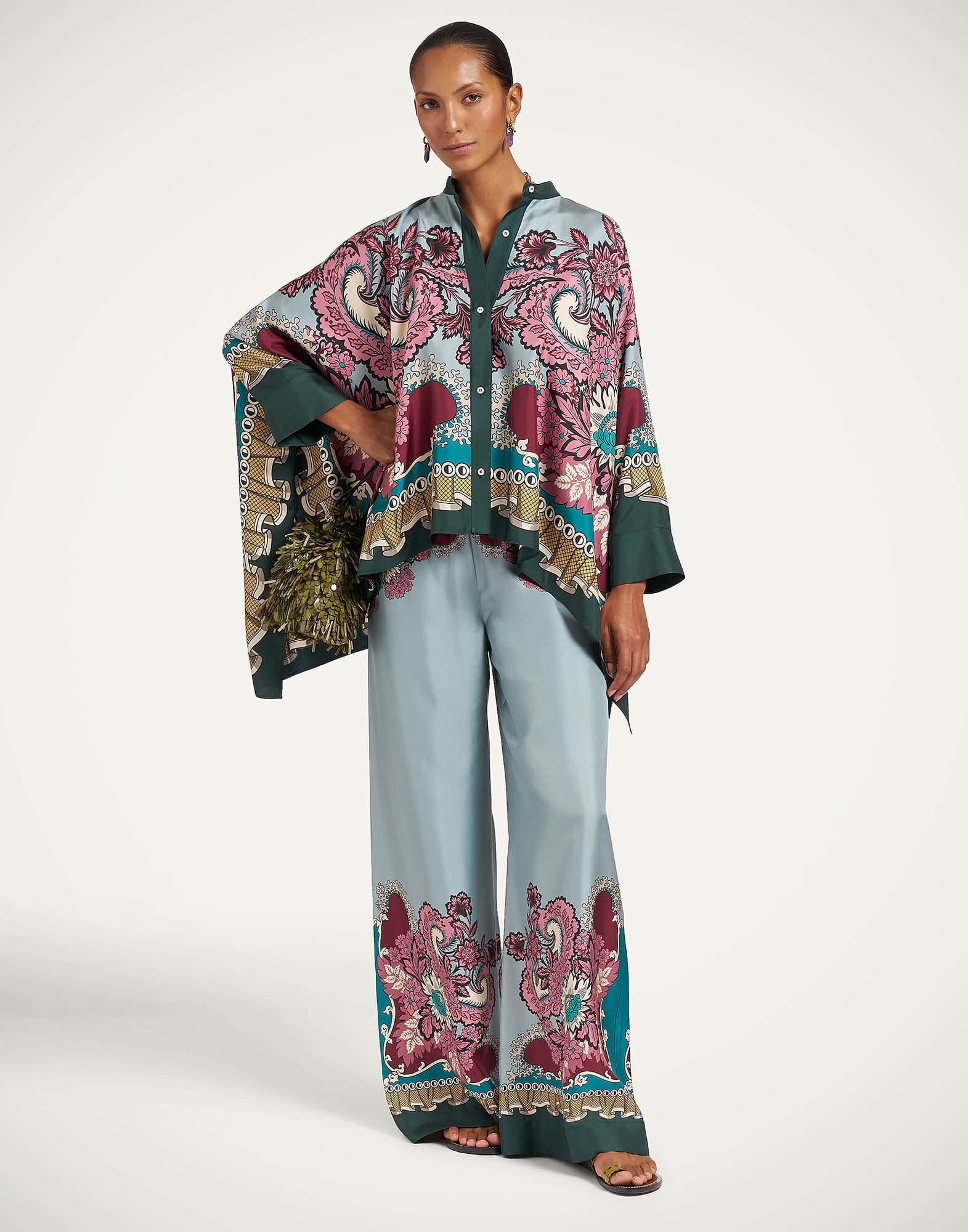 Foulard Shirt La DoubleJ: Symposium Placée Light Blue Foulard Shirt La DoubleJ: Symposium Placée Light Blue SHI0059SIL006