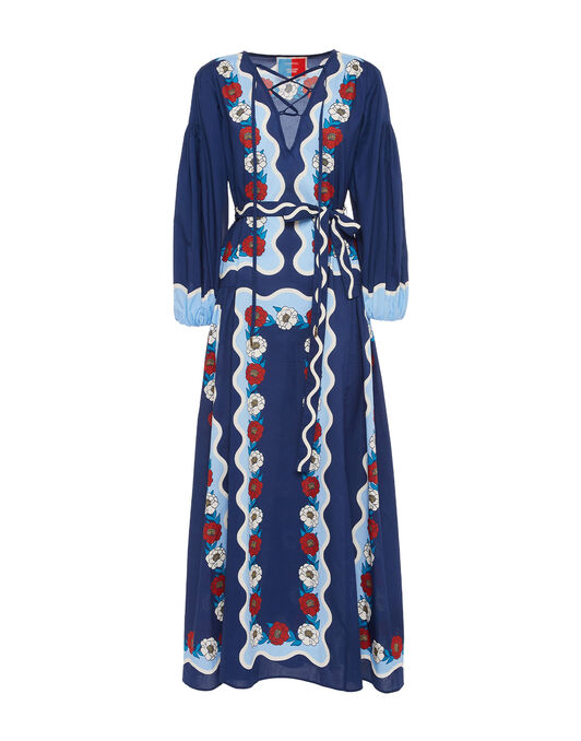 Viviana Dress La DoubleJ: Whitsun Placée Blue DRE0716COT056