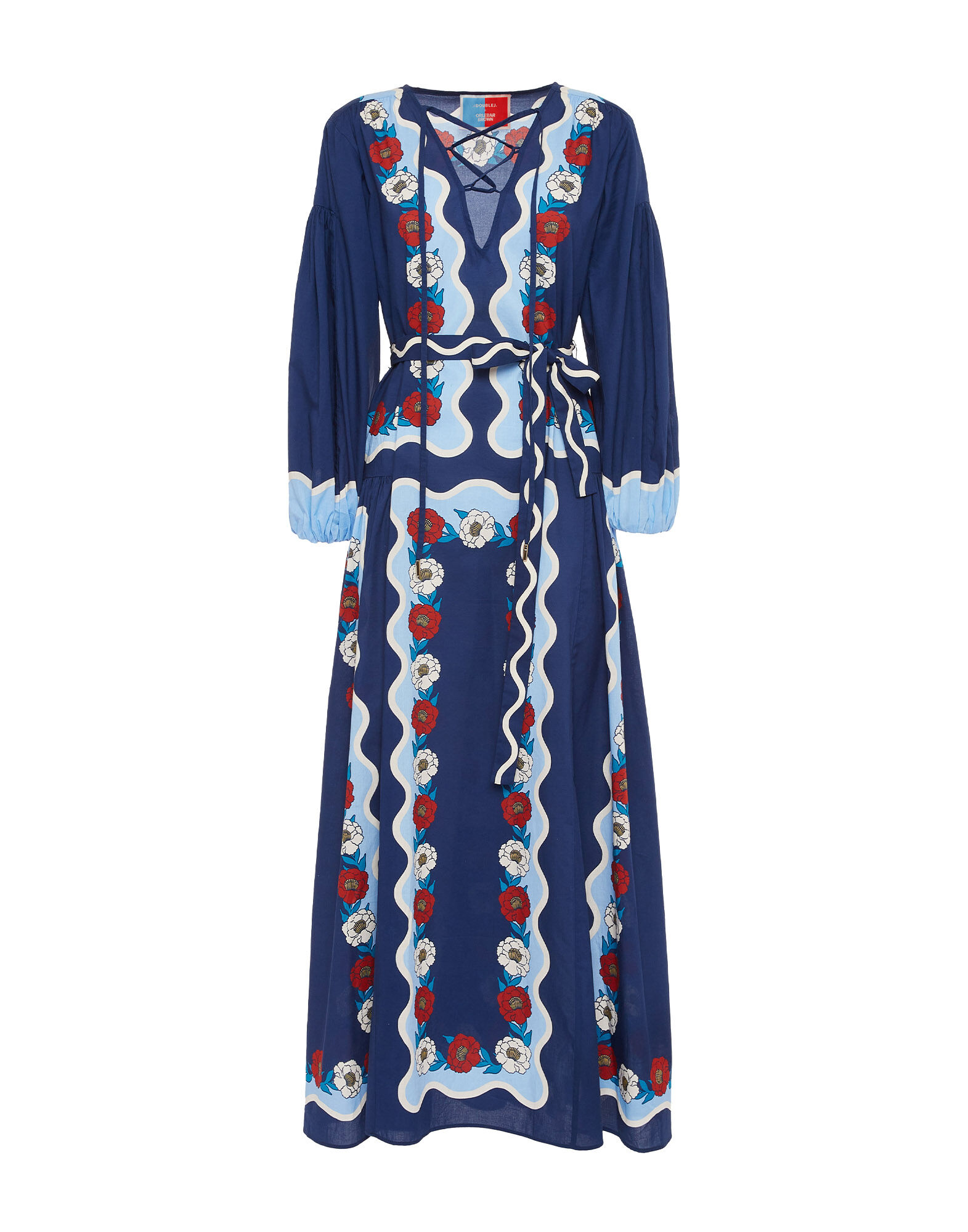 Viviana Dress La DoubleJ: Whitsun Placée Blue DRE0716COT056