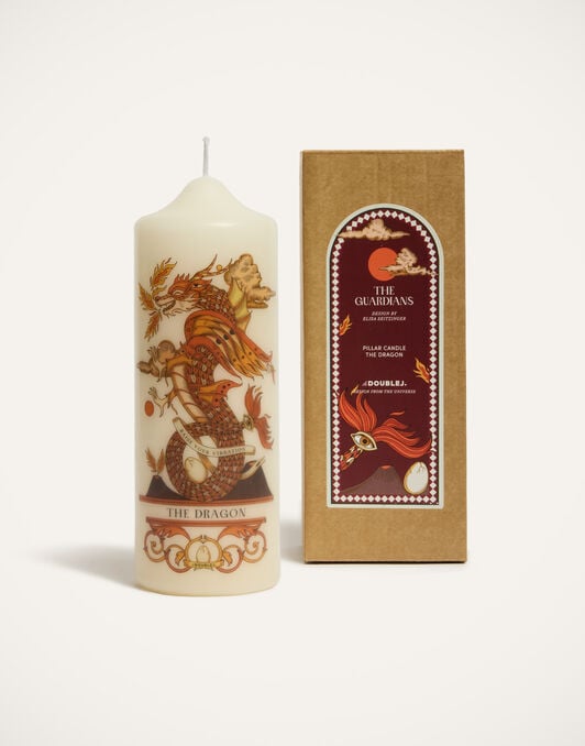 Printed Pillar Candle La DoubleJ: The Dragon Multicolor CAN0011WAX001