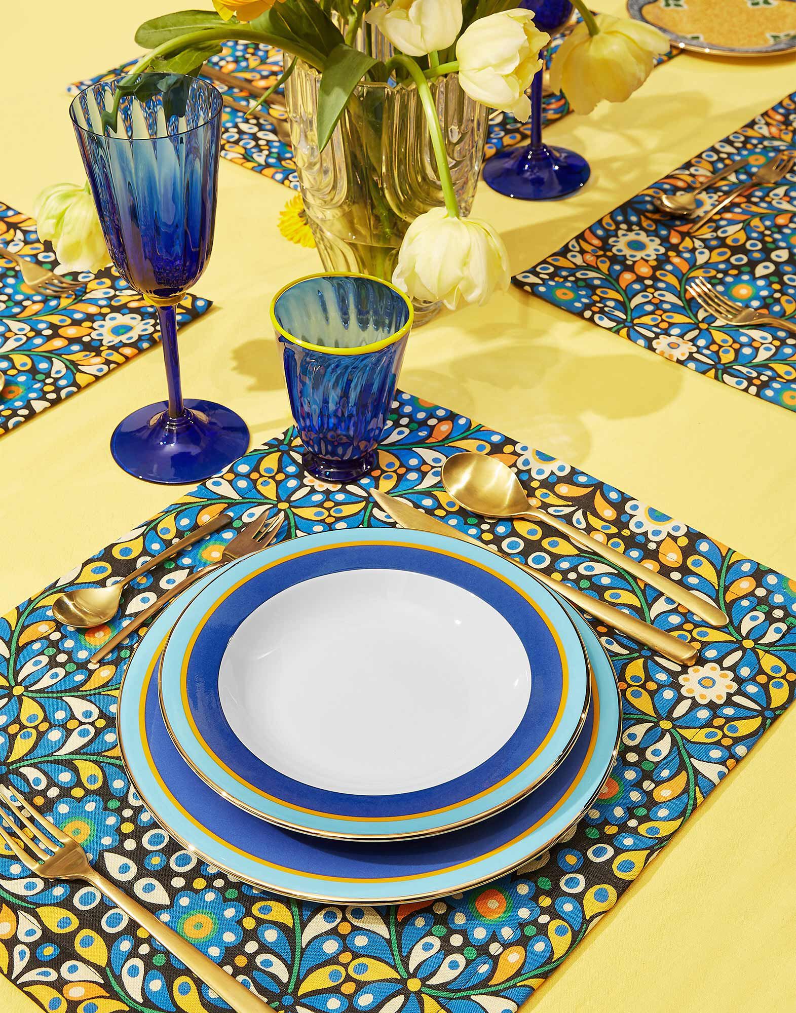 Dinner Plates Set Of 2 La DoubleJ: Rainbow Blue DIN0002CER001