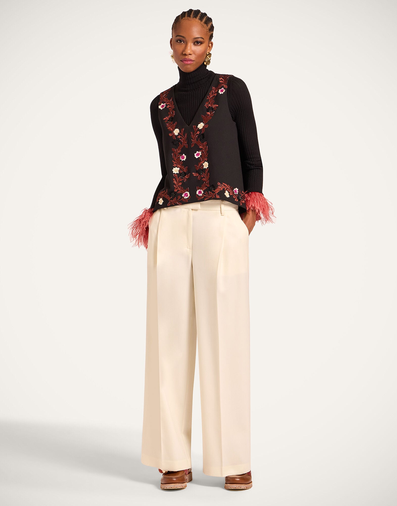 Loose Pants La DoubleJ: Solid Ecru Loose Pants La DoubleJ: Solid Ecru TRO0135WOL035