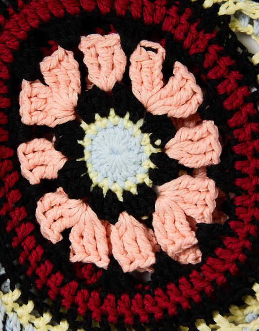 Sole Star Crochet Top La DoubleJ: Multicolor Red & Black Sole Star Crochet Top La DoubleJ: Multicolor Red & Black PUL0306KNI161