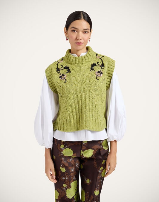 Cameo Vest La DoubleJ: Solid Light Green Cameo Vest La DoubleJ: Solid Light Green PUL0405KNI215