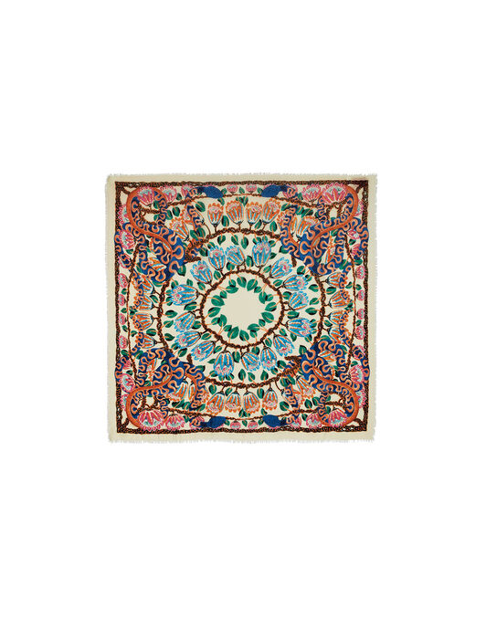 Foulard 120 La DoubleJ: Eve Ecru SCA0049WOL017