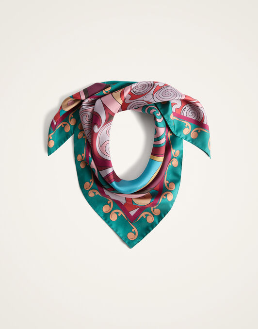 Foulard 90 La DoubleJ: Alchemy Placée Dark Red SCA0067SIL006