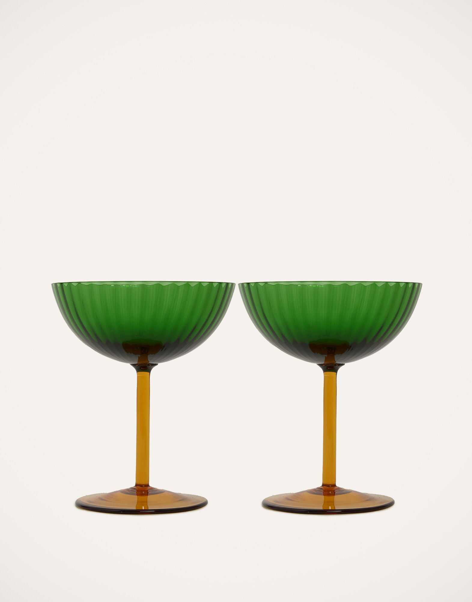 Champagne Coupe Set of 2 La DoubleJ: Verde Champagne Coupe Set of 2 La DoubleJ: Verde GLA0012MUR001