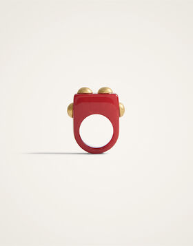 Nefertiti Ring La DoubleJ: Solid Burgundy RIN0004POL005