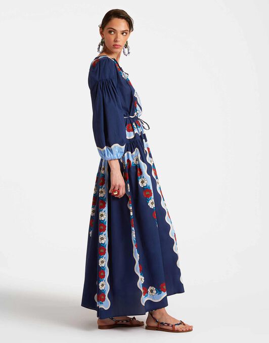 Viviana Dress La DoubleJ: Whitsun Placée Blue DRE0716COT056
