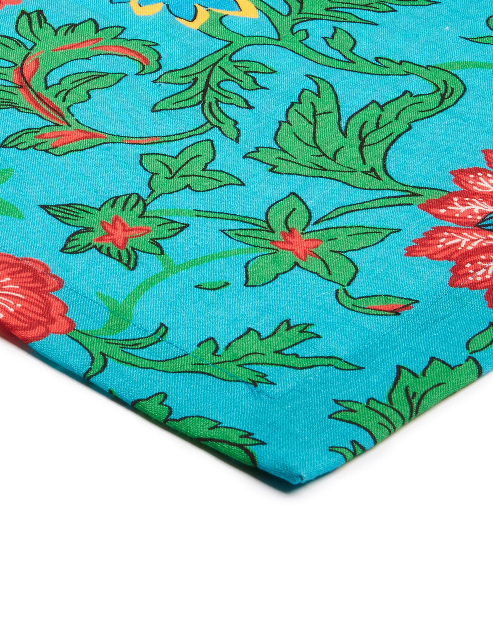 Large Tablecloth (180x350) La DoubleJ: Dragon Flower Turchese TBC0003LIN001