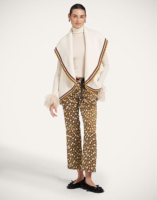 Circle Vest La DoubleJ: Solid Off White Circle Vest La DoubleJ: Solid Off White PUL0423KNI231
