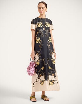 Swing Dress La DoubleJ: Buttercup Placée Black DRE0128SIL001