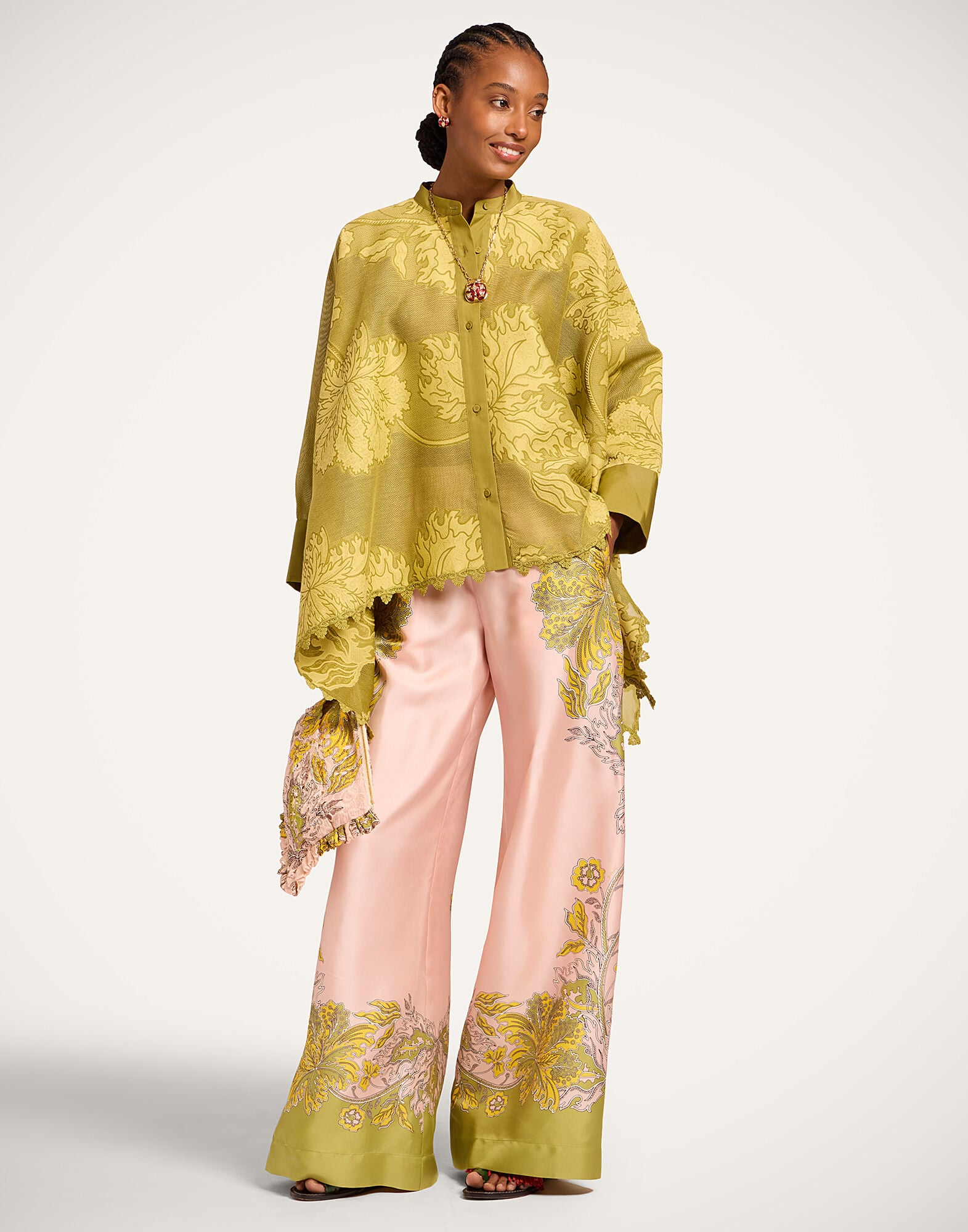 Palazzo Pants La DoubleJ: Swathe Placée Pink TRO0026SIL006