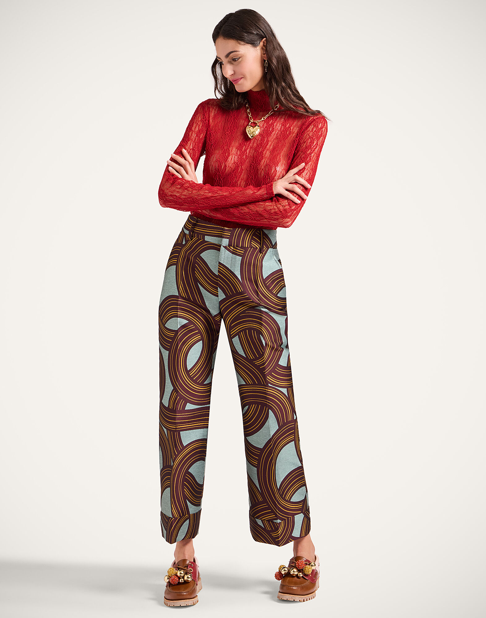 Lacey Turtleneck La DoubleJ: Solid Brick Red Lacey Turtleneck La DoubleJ: Solid Brick Red TOP0180LAC007