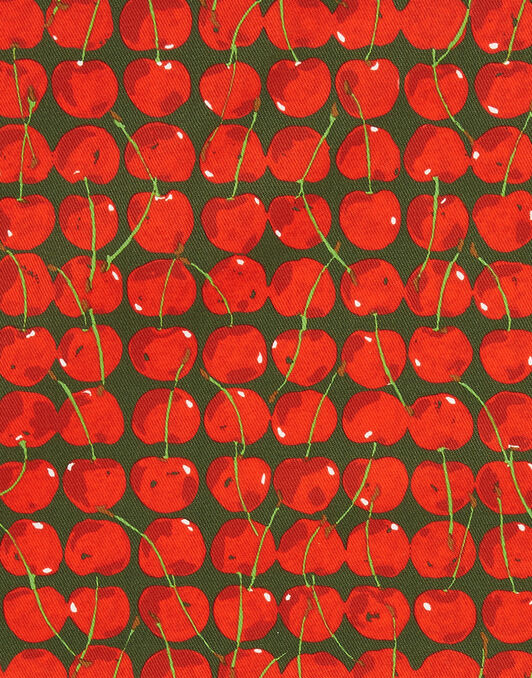 Dishtowel La DoubleJ: Cherries Verde DST0001COT019