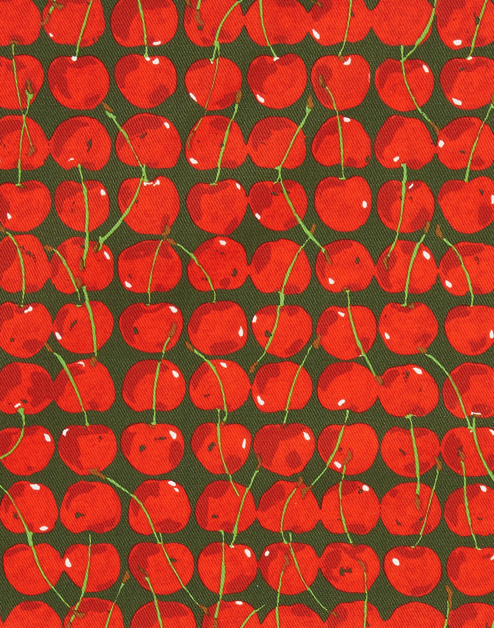 Dishtowel La DoubleJ: Cherries Verde DST0001COT019