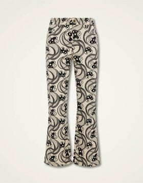 The Cropped Flare Jean La DoubleJ: Aperol Black & White TRO0158COT063