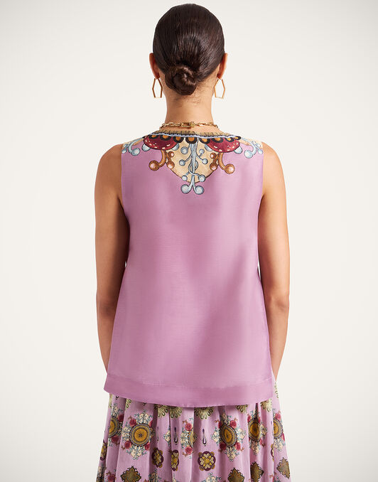 V-Neck Scala Top La DoubleJ: Nucleus Placée Dusty Pink TOP0167LIN010