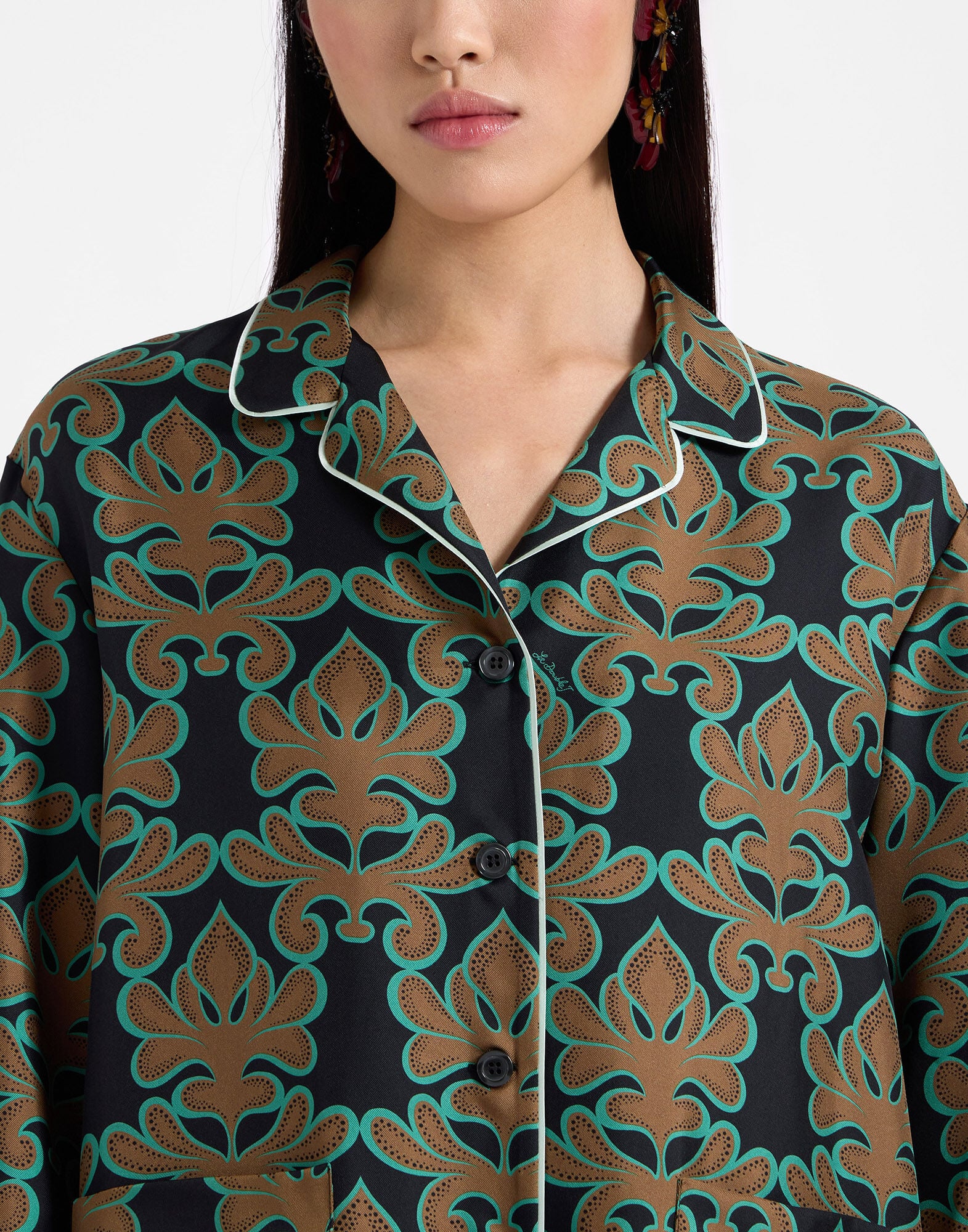 Pajama Shirt La DoubleJ: Herald Black SHI0077SIL001