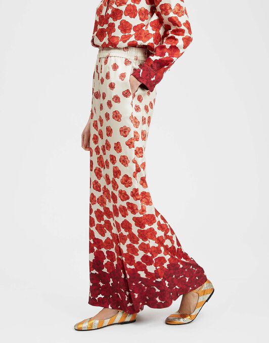 Palazzo Pants La DoubleJ: Haze Placèe Red TRO0026SIL006