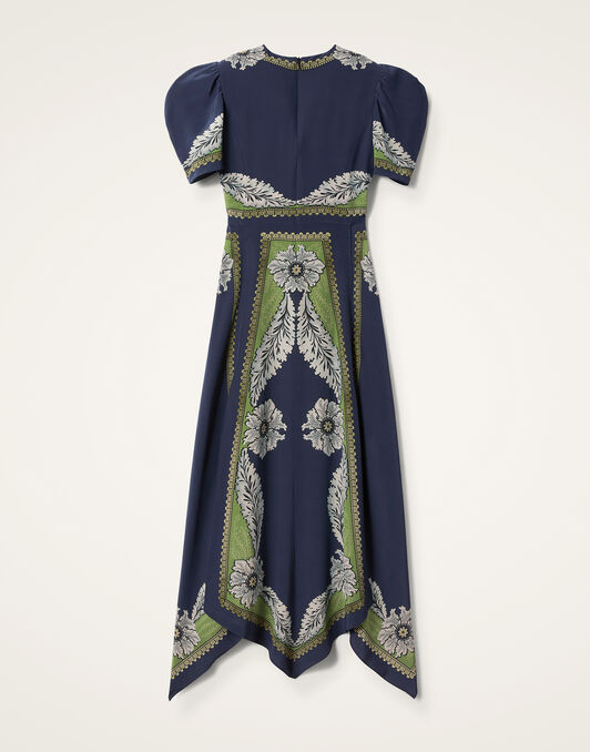 Cherie Scarf Dress La DoubleJ: Bounty Placée Navy DRE0936CRE002